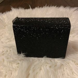 NEW - Cute black rhinestone clutch shouldercross…
